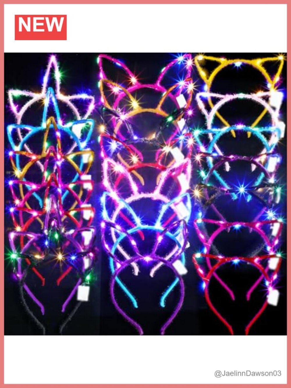 Glow in the Dark LED Headband Set 42 Pc Cat Rabbit Unicorn Party